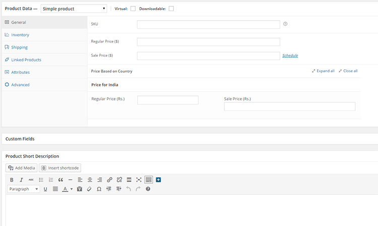 woocommerce product country pricing