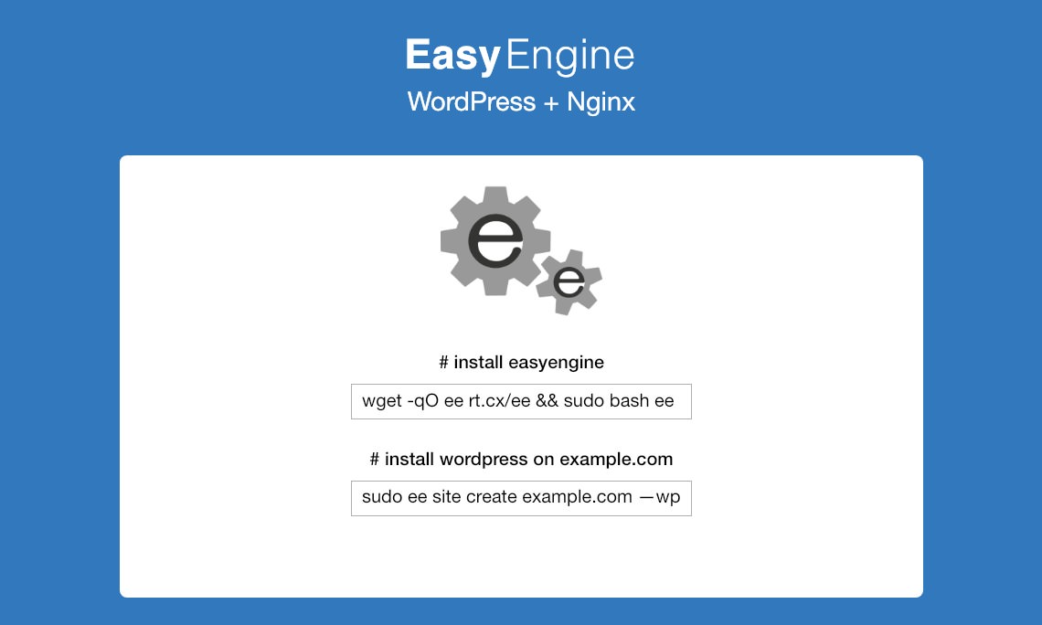 EasyEngine - Easy Peasy VPS